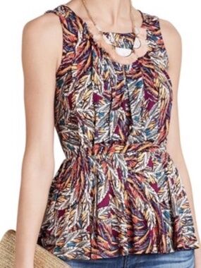 Anthropologie Deletta Corbara Peplum Tank